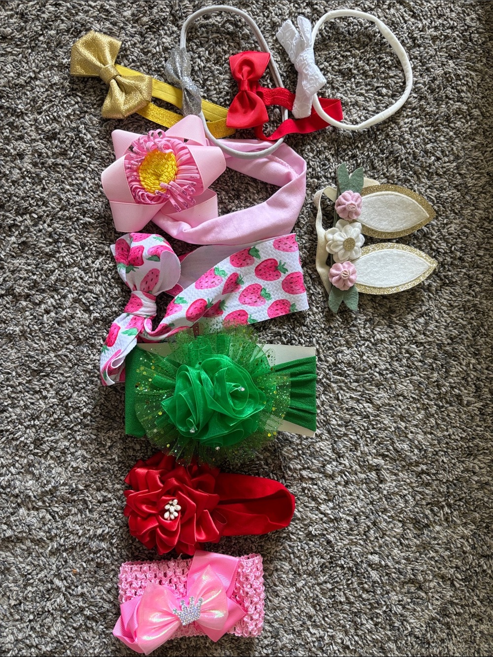 Assorted Baby & Toddler Headband Set - Floral, Bow & Bunny Ears set of 10